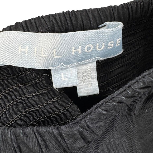 Hill House Home Ava Dress Black Midi Ruffle Off Shoulder Smocked Pockets - Picture 6 of 12